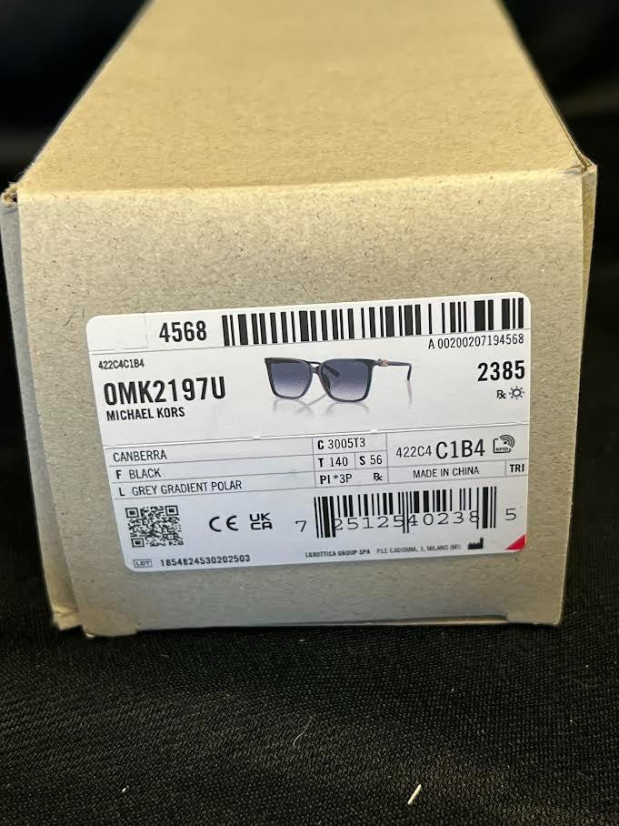 MICHAEL KORS CANBERRA SUNGLASSES MK2197U BLACK/GREY GRADIENT POLARIZED 140mm — view 10