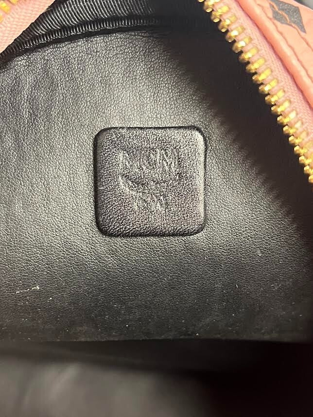 Mcm Stark Side Studs Backpack IN Visetos Small Soft Pink - Canvas/leather (view 7)