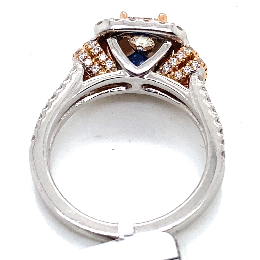 Vera Wang diamond engagement ring 1.58ctwa with rose gold accents size 6.5 (view 4)