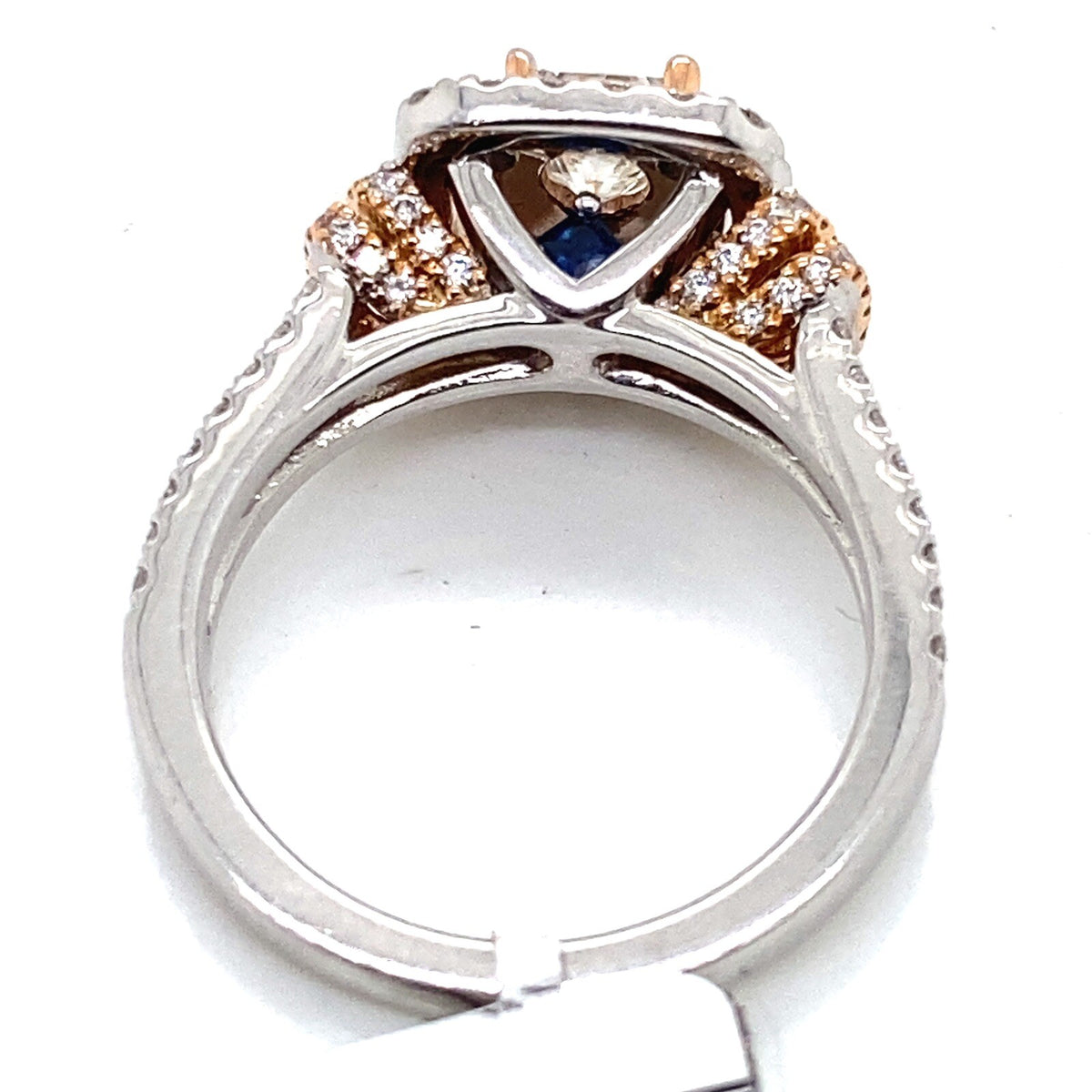 Vera Wang diamond engagement ring 1.58ctwa with rose gold accents size 6.5 (view 4)