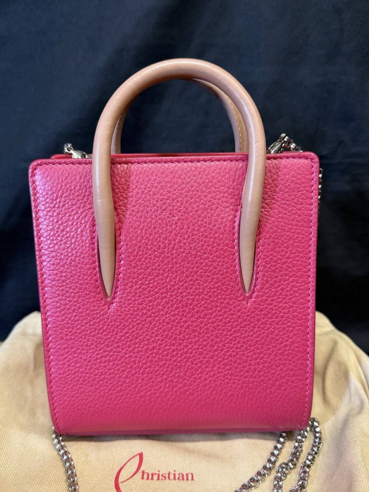 Christian Louboutin Nano Paloma Bag Pink Removable Chain Strap (view 3)