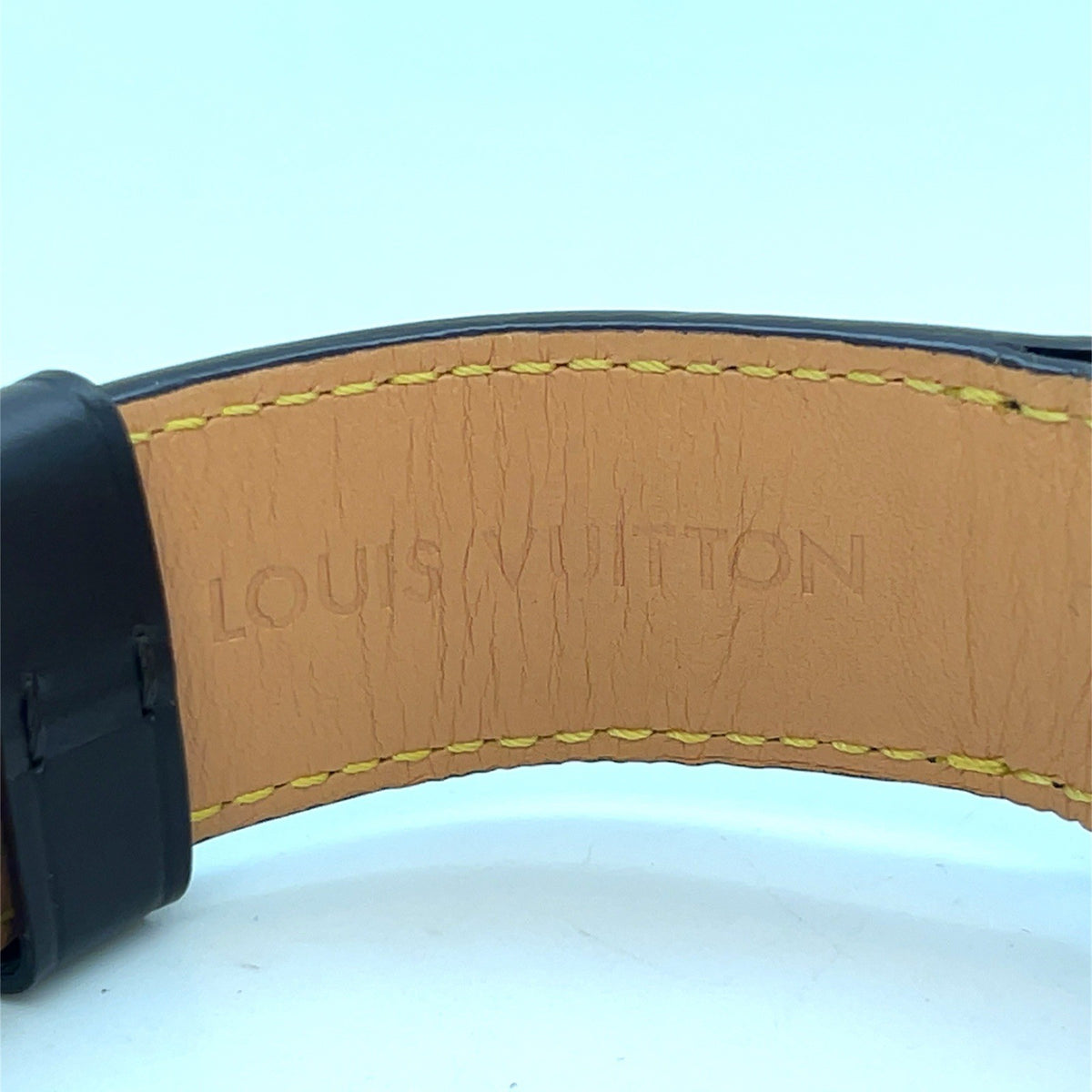 Louis Vuitton Tambour Watch Brown Stainless Steel Leather 28mm Q1211 (view 8)