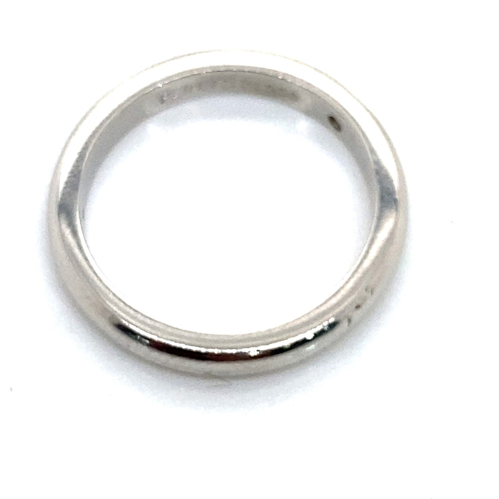 0.02ct Tiffany & Co. Elsa Peretti Platinum and Diamond 3mm Band Ring Size 4 — view 3