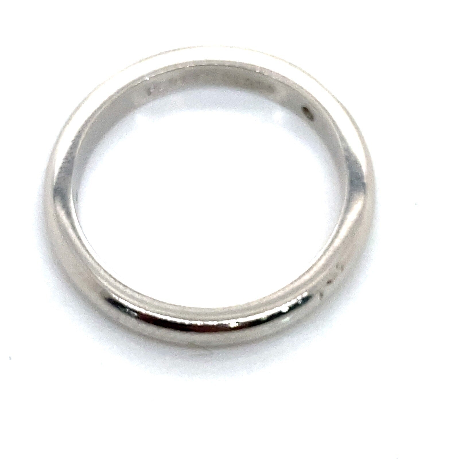 0.02ct Tiffany & Co. Elsa Peretti Platinum and Diamond 3mm Band Ring Size 4 — view 3