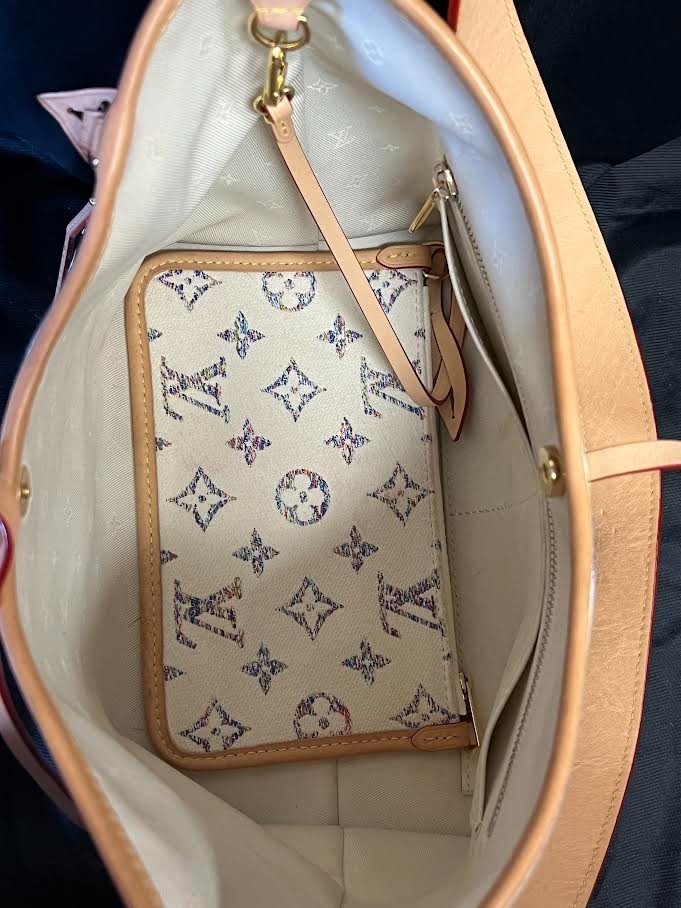 Louis Vuitton Monogram Jaquard Carryall PM Shoulder Bag, Pouch & Mirror Name Tag (view 6)