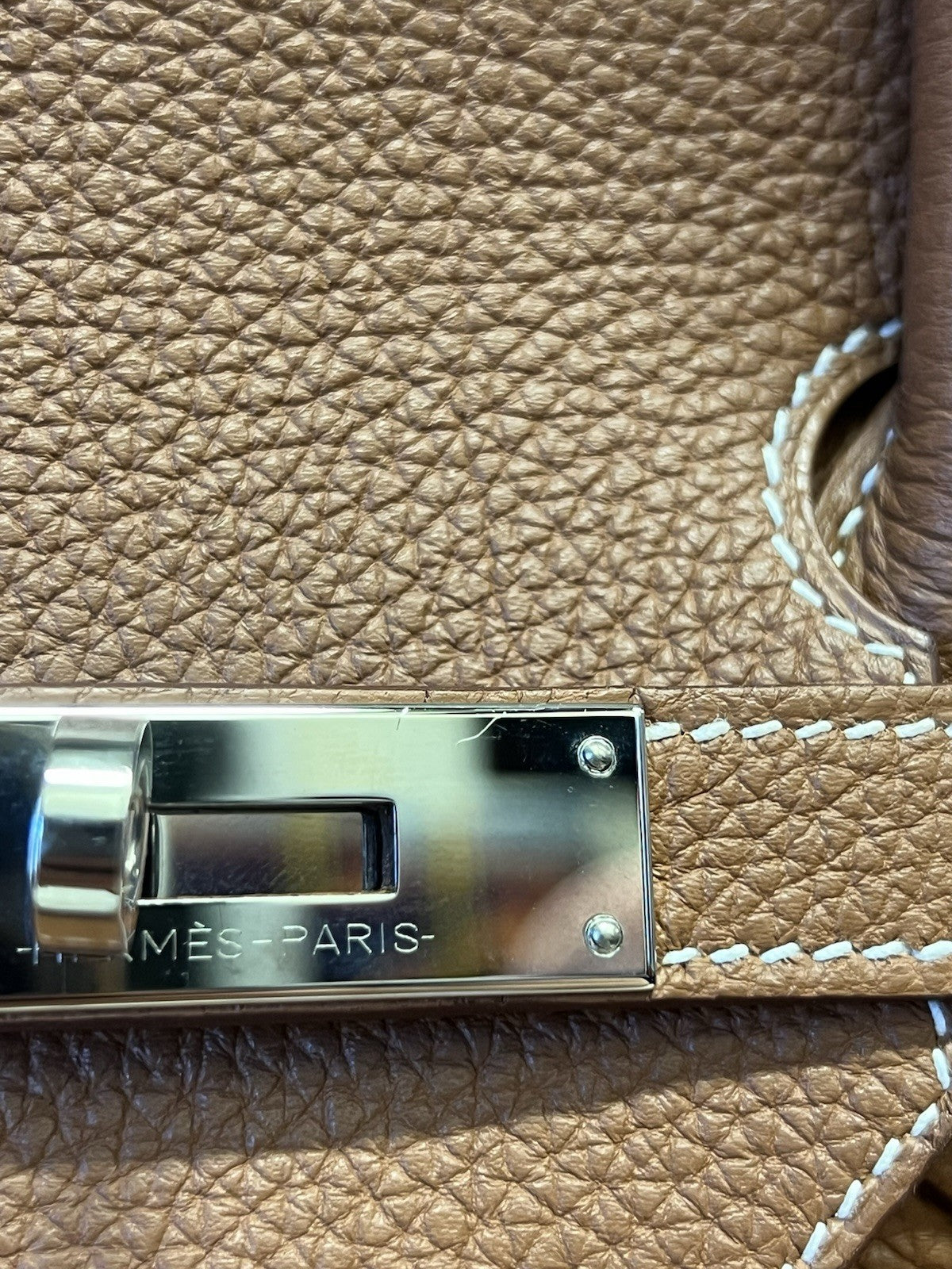 Hermes 2017 Birkin 35 Gold Togo Leather Palladium Hardware Top Handle Bag (view 14)