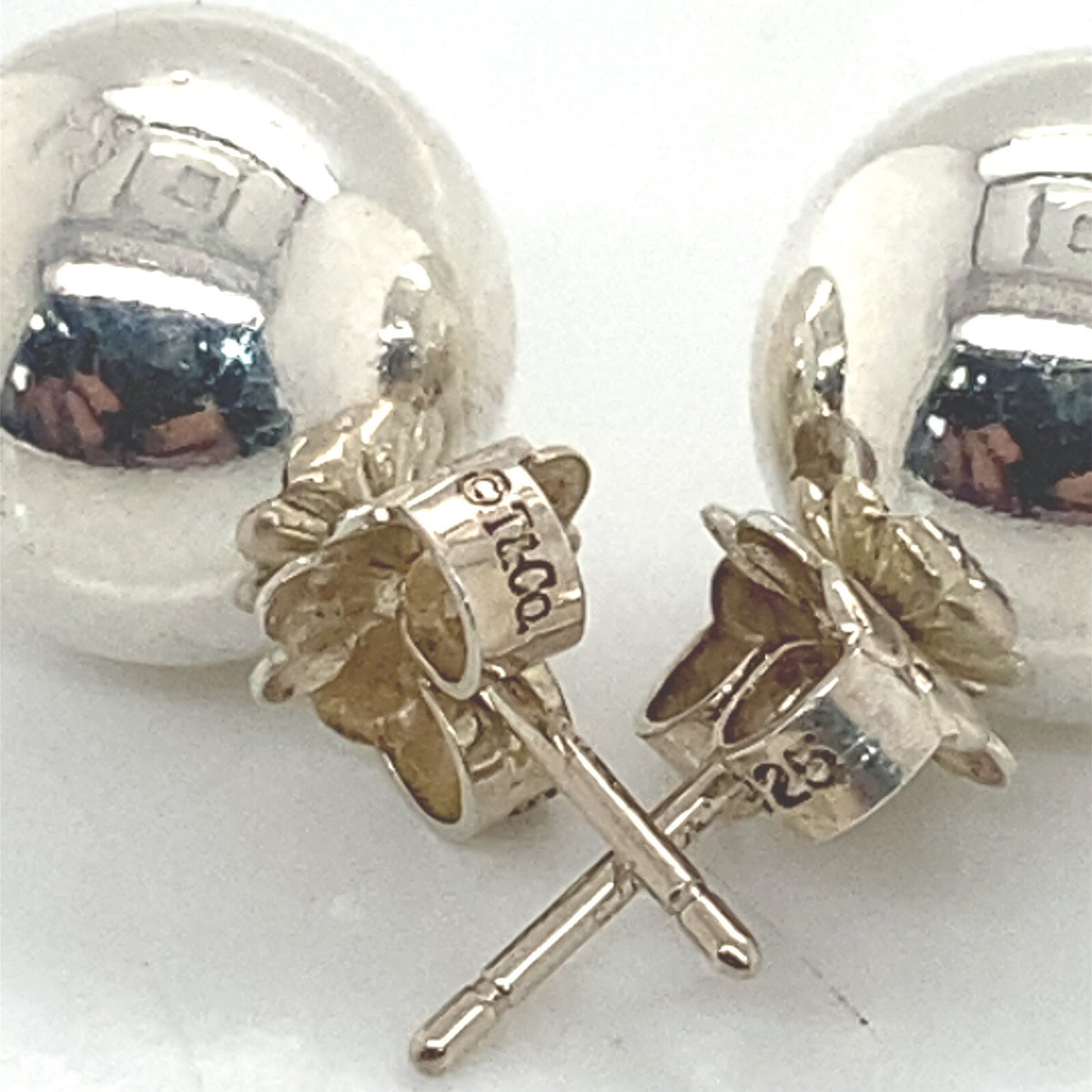 Tiffany & Co. Sterling Silver 10mm Bead Ball Stud Earrings (view 3)