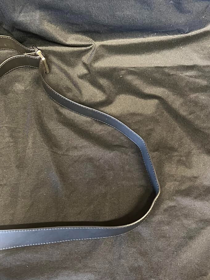 Valentino Garavani Calfskin Vltn Belt Bag Black White Lettering Adjustable Strap (view 10)