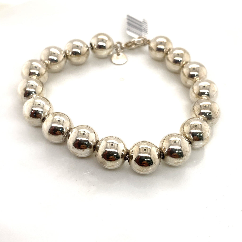 Tiffany & Co. Sterling Silver 10mm Bead Ball Bracelet 7.5" (view 1)
