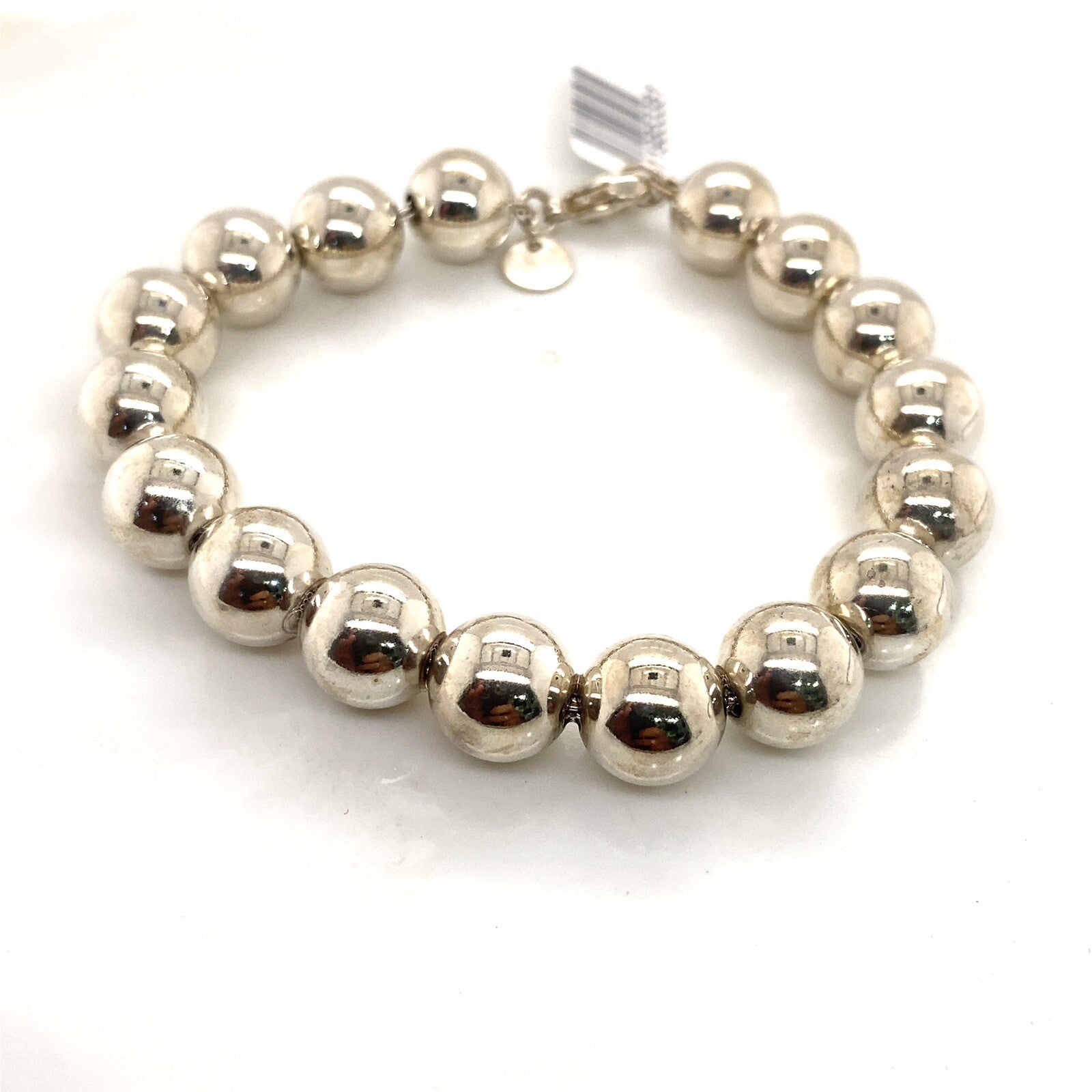 Tiffany & Co. Sterling Silver 10mm Bead Ball Bracelet 7.5" — Certified Authentic | San Diego Jewelry Buyers