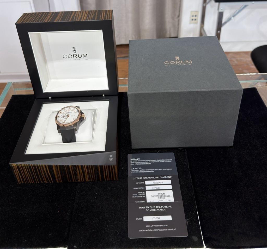 Corum Admiral's Cup 48mm 18k Rose Gold, Titanium White Dial A690/04315 (view 1)
