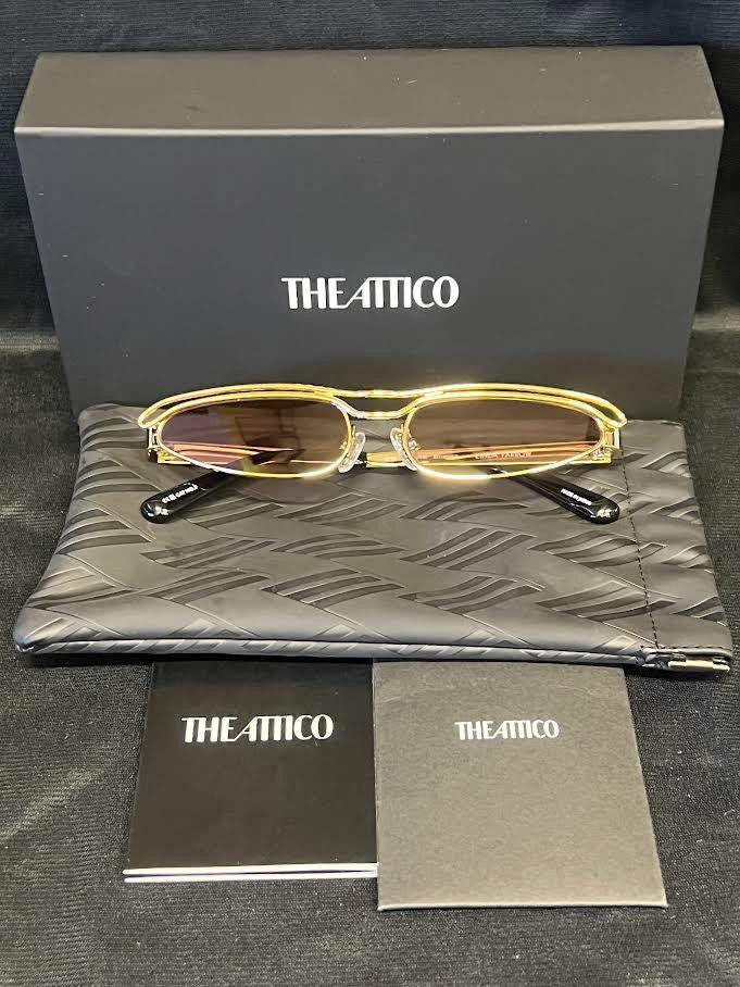 THE ATTICO x LINDA FARROW NORMA SUNGLASSES GOLD/PURPLE ATTICO73C5SUN 56-16-140mm — view 4
