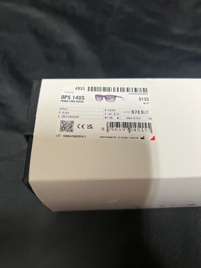 PRADA LINEA ROSSA SUNGLASSES PR14US 1AB0A7 BLACK FRAME GREY GRADIENT LENS — view 6