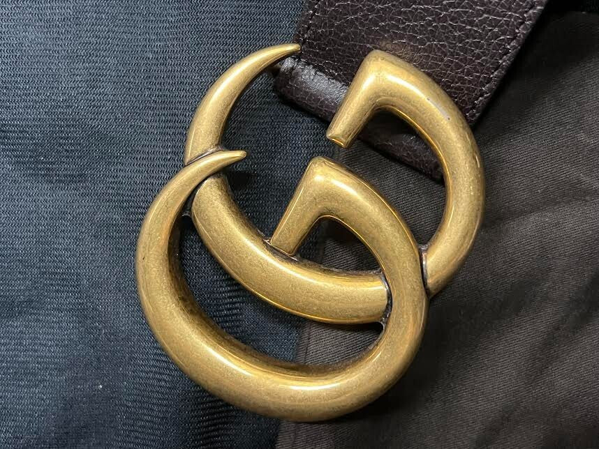 GUCCI BROWN LEATHER WEB DOUBLE G BUCKLE BELT 80cm (FITS 27-31 in)4