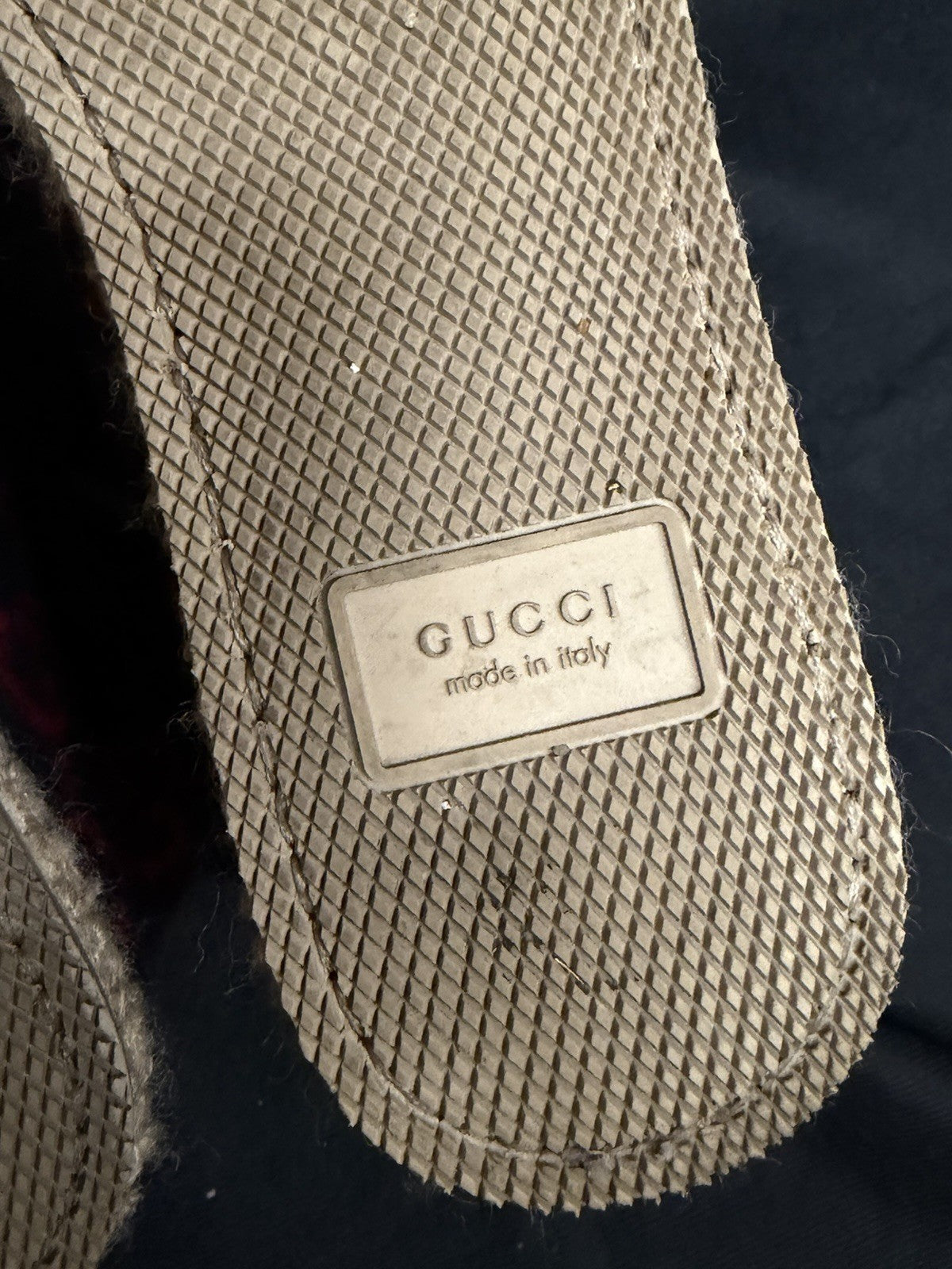 Gucci Fria Ankle Boot Navy/Red Wool Gold Horsebit Shearling Lined Size 89