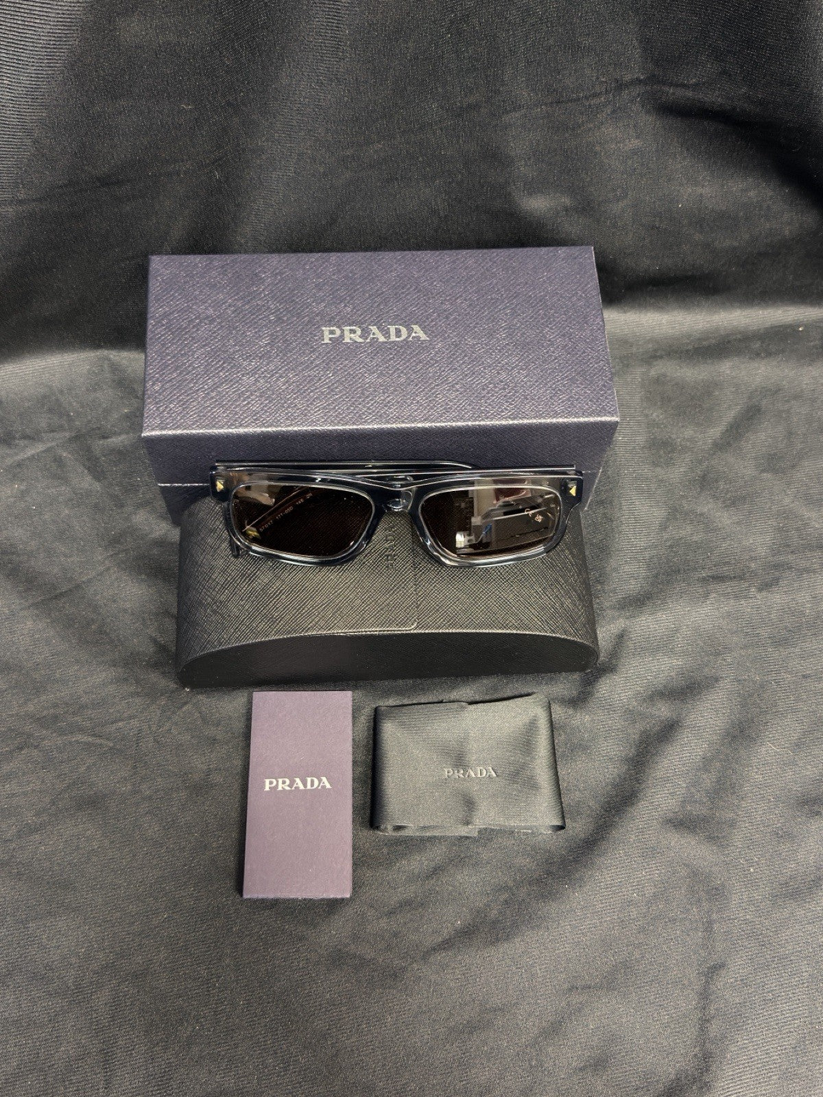 Prada sunglasses PR B11S Transparent ocean Brown Mirror Internal Grey (view 6)