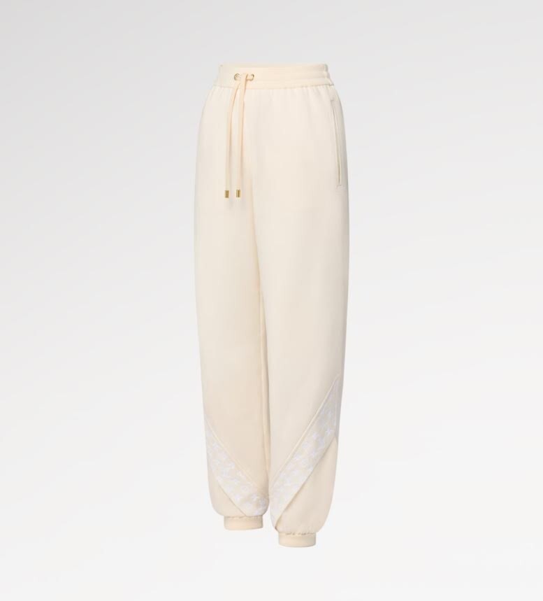 LOUIS VUITTON MONOGRAM ACCENT KNIT JOGGING PANTS 1AGCJF SIZE S0 (EU 36/US 4)1