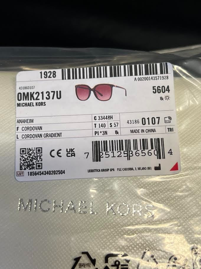 Michael Kors Anahiem Sunglasses MK2137U Cordovan/cordovan Gradient 140mm (view 10)