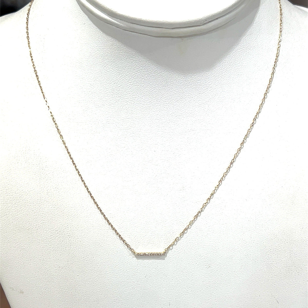 Gorjana Diamond Bar 14K Solid Gold Chain Necklace Adjustable 15-17 Inch (view 2)