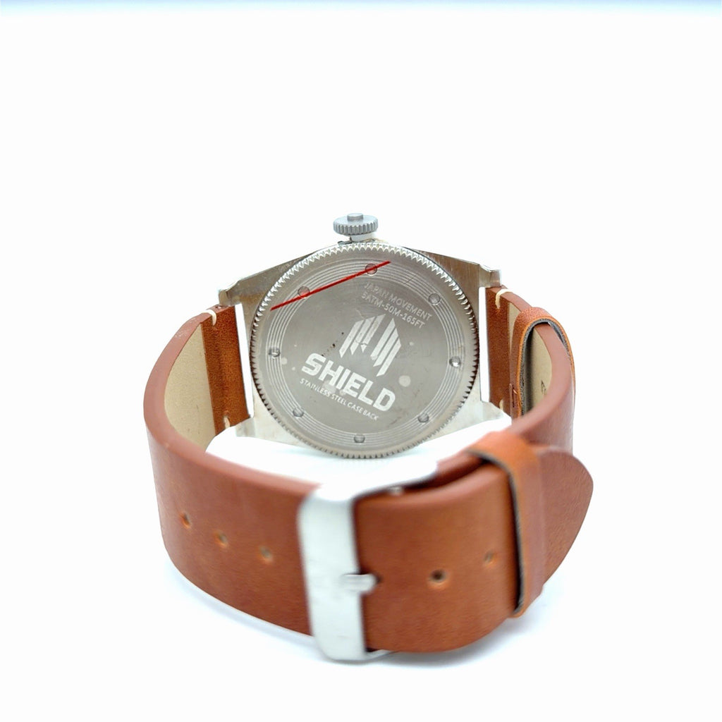 Shield 40mm Cavern Watch Black/Orange Dial, Tan Leather Strap SLDSH110-3 (view 4)