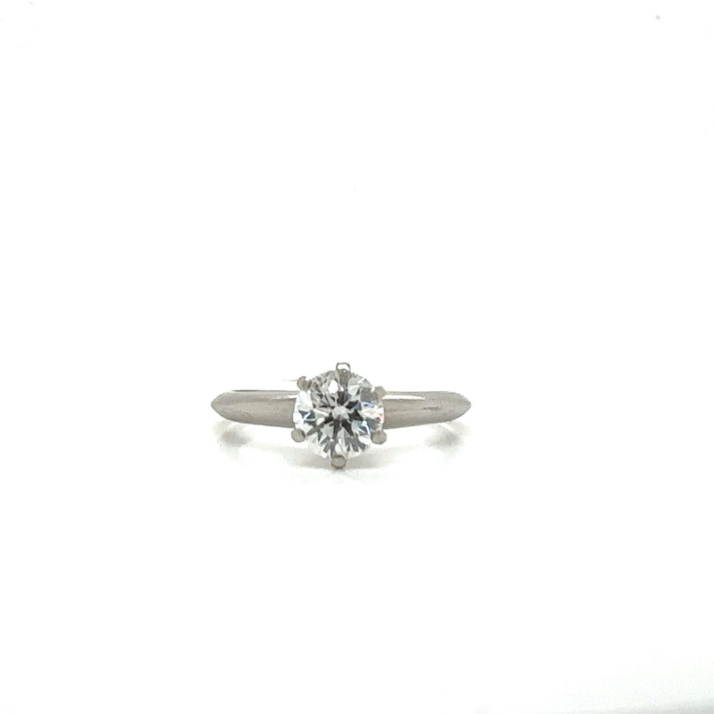 0.77ct Tiffany & Co. Round Brilliant Diamond Solitaire Engagement Ring Platinum (view 1)