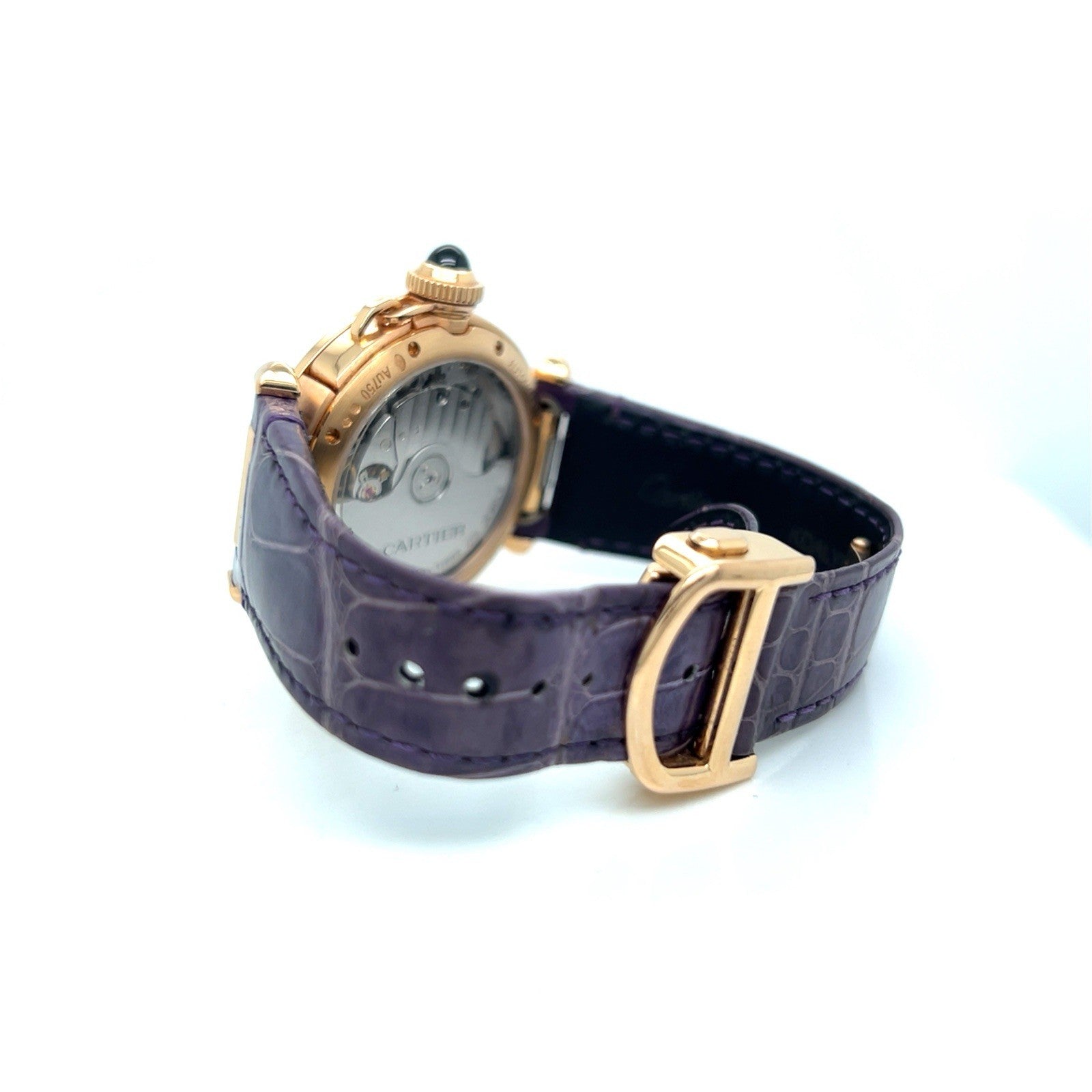 CARTIER PASHA 35MM 18K ROSE GOLD DIAMOND BEZEL WJPA0012 EXTRA STRAPS, BOX — view 8