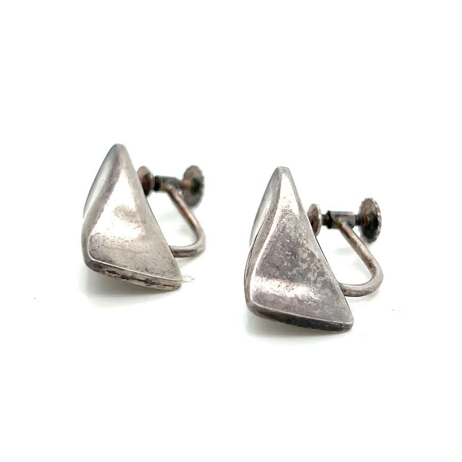 Georg Jensen Vintage Screw/clip ON Earring Sterling Silver 925 116B 1960's Era (view 10)