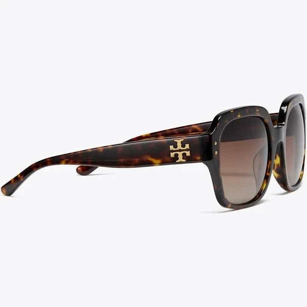 Tory Burch Sunglasses TY 7143U 172813 Dark Tortoise Frame Brown Gradient Lens — view 4