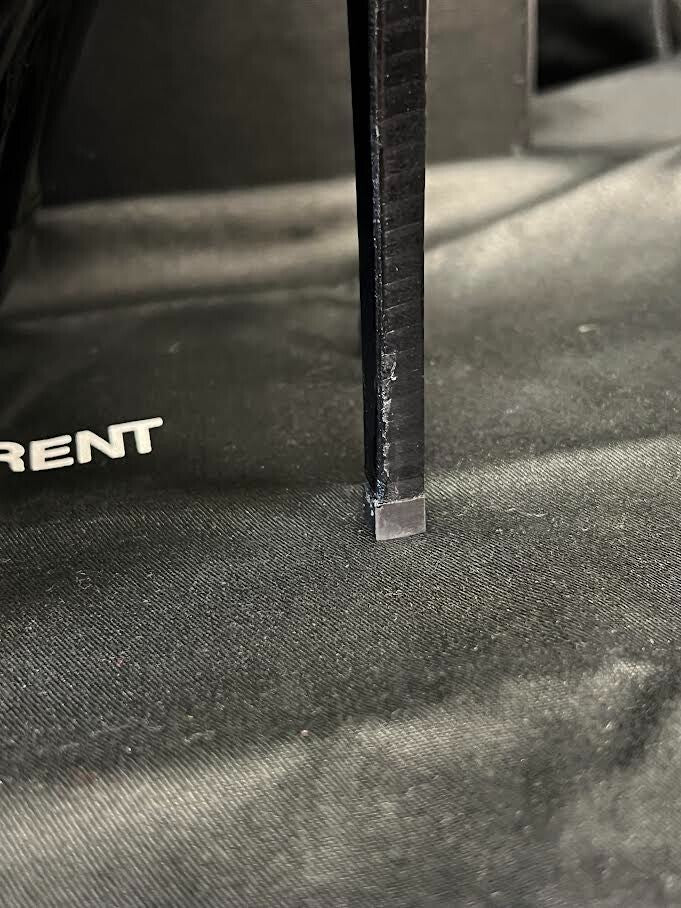 Saint Laurent Paris 110 Cbuck Boot Black Suede Harness Chain Size 38 (us 8) (view 16)