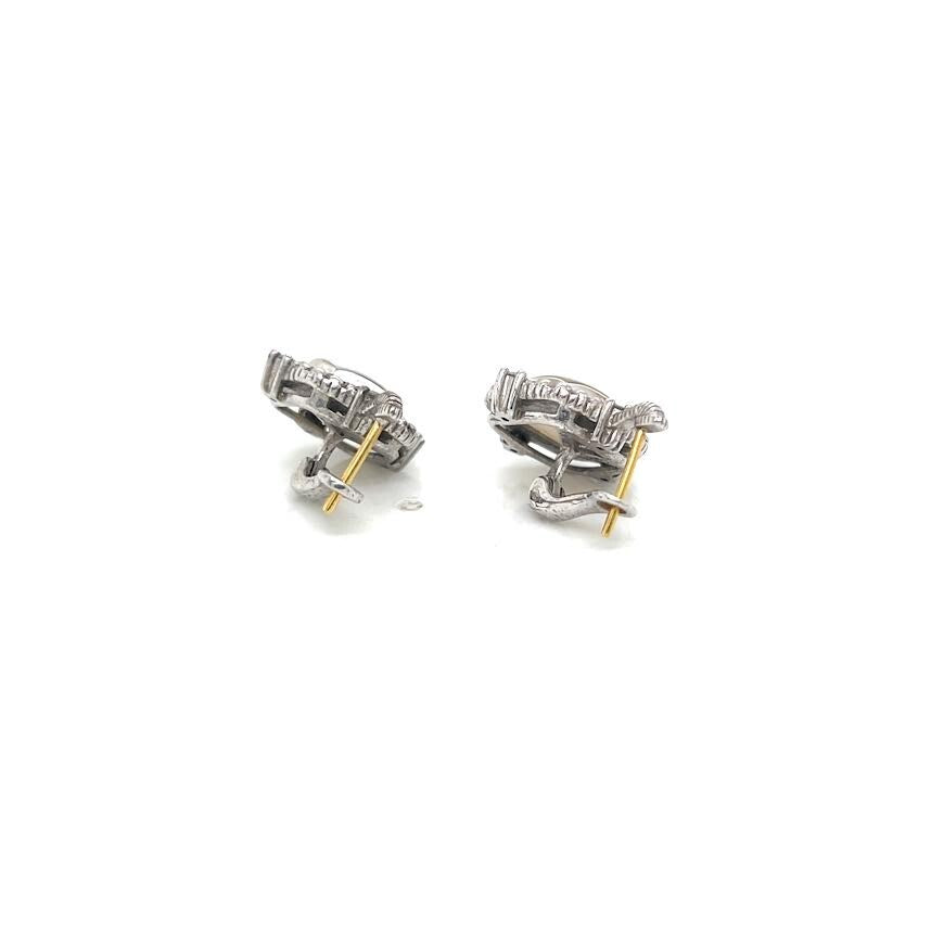 Judith Ripka Silver 925 Earrings 18K Gold Post (view 4)