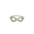 Tiffany & CO Platinum and Diamond Infinity Ring Size 4.5 (view 1)
