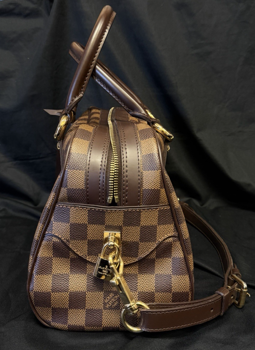 Louis Vuitton Duomo Damier Ebene Top Handle Bag, Adjustable Strap, Lock & Key — view 5