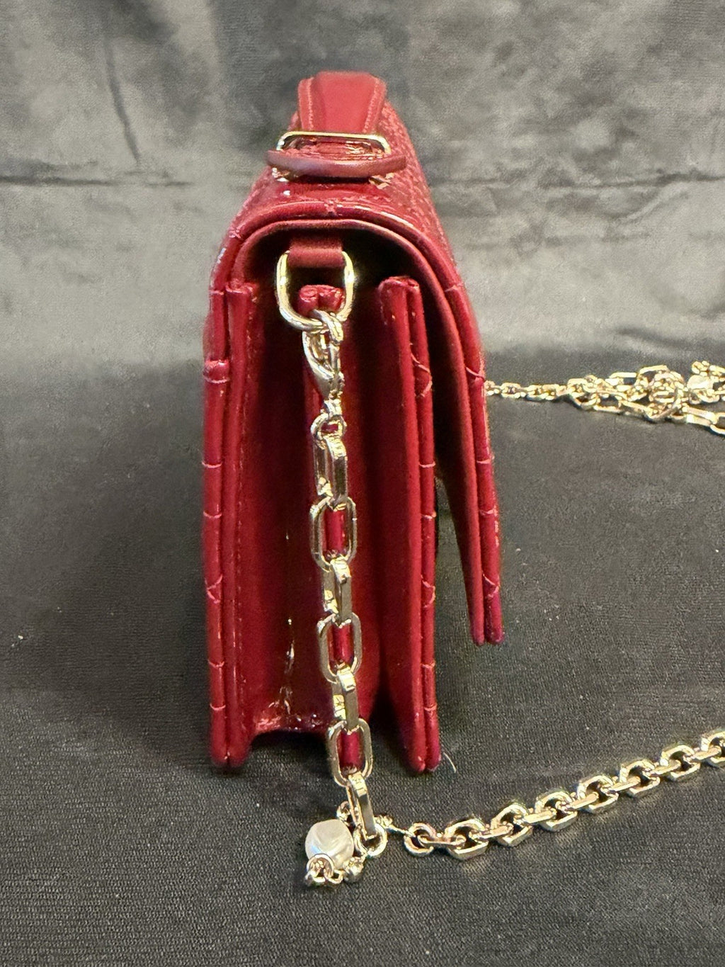 Christian Dior My Dior Mini Bag Cherry Red Patent Cannage Calfskin, Chain Strap — view 4