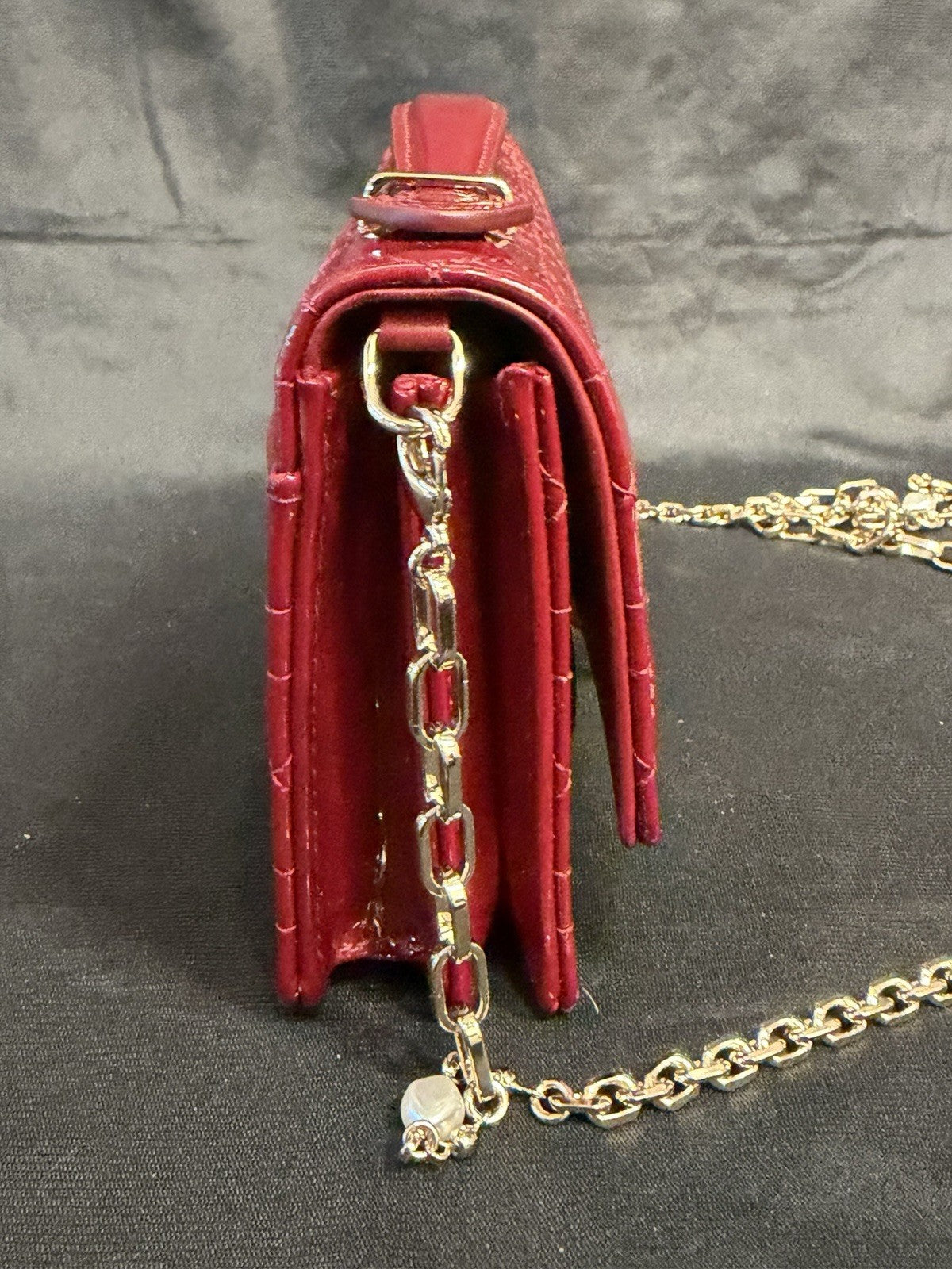 Christian Dior My Dior Mini Bag Cherry Red Patent Cannage Calfskin, Chain Strap — view 4