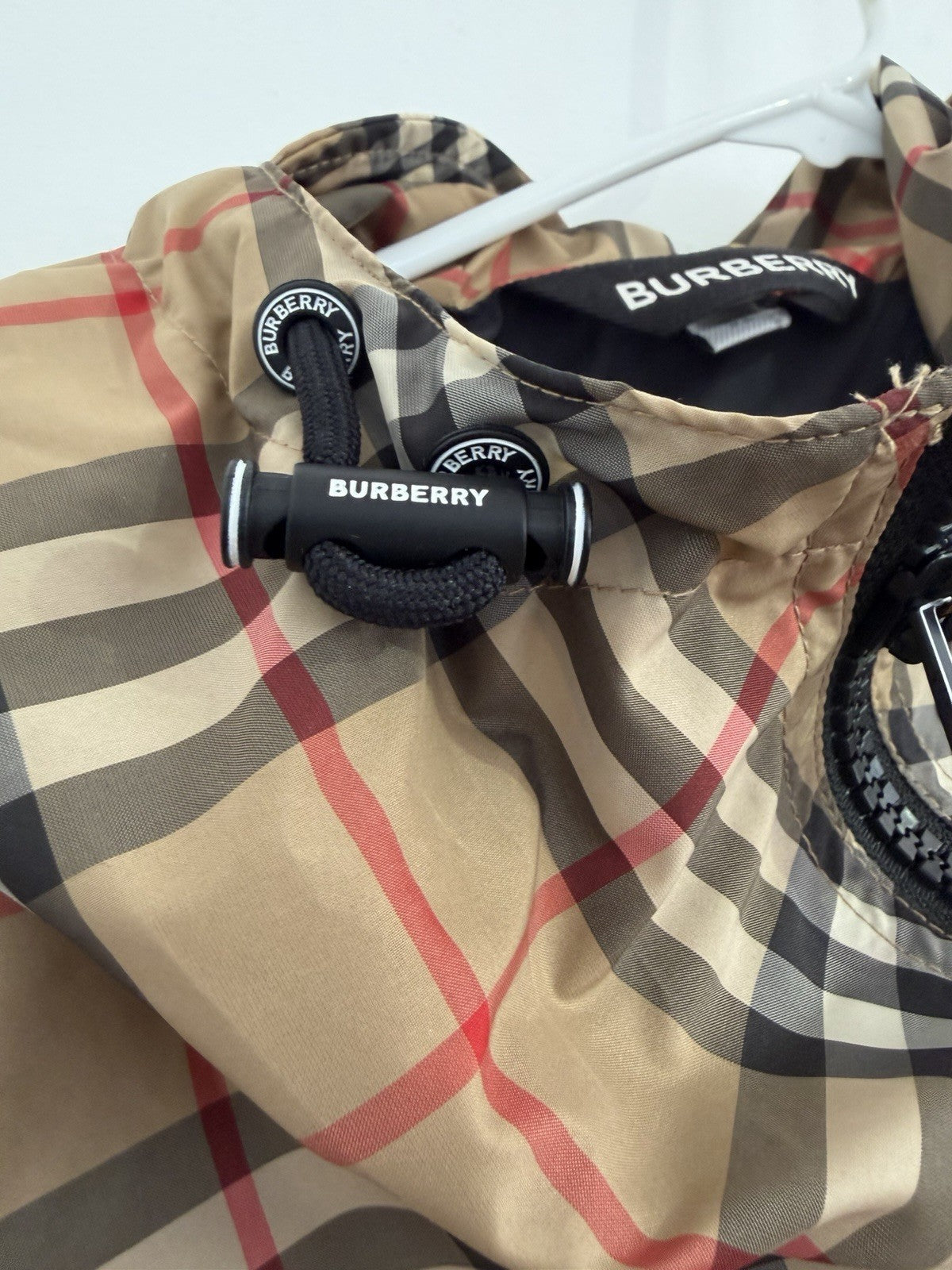 Burberry Check Hooded Jacket Drawstring Long Sleeve US Size 2 (view 16)