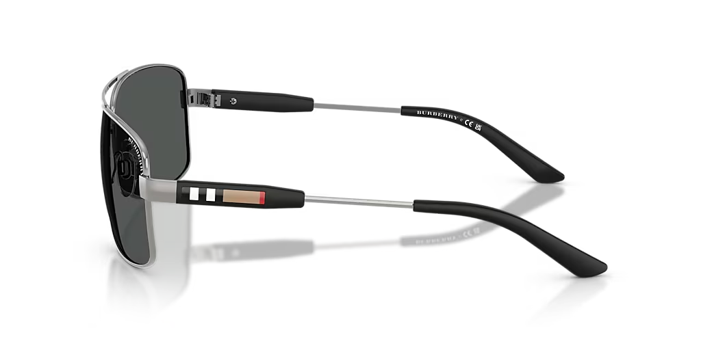 Burberry Sunglasses BE3074 100387 Gunmetal Frame Grey Lens 135mm (view 3)