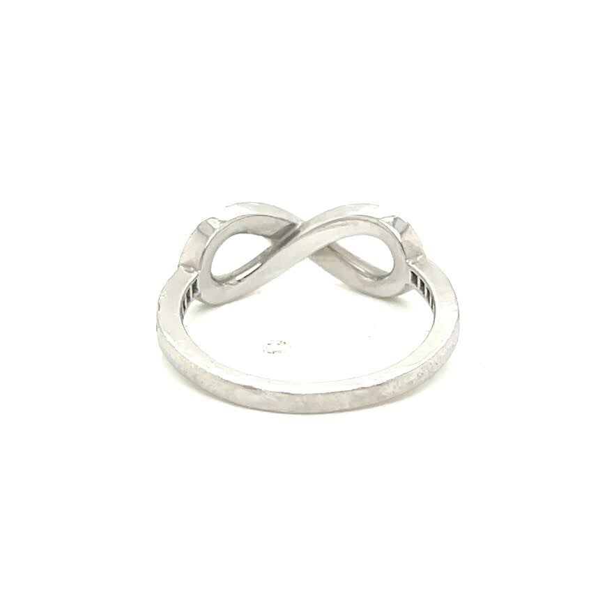 Tiffany & CO Platinum and Diamond Infinity Ring Size 4.5 (view 12)