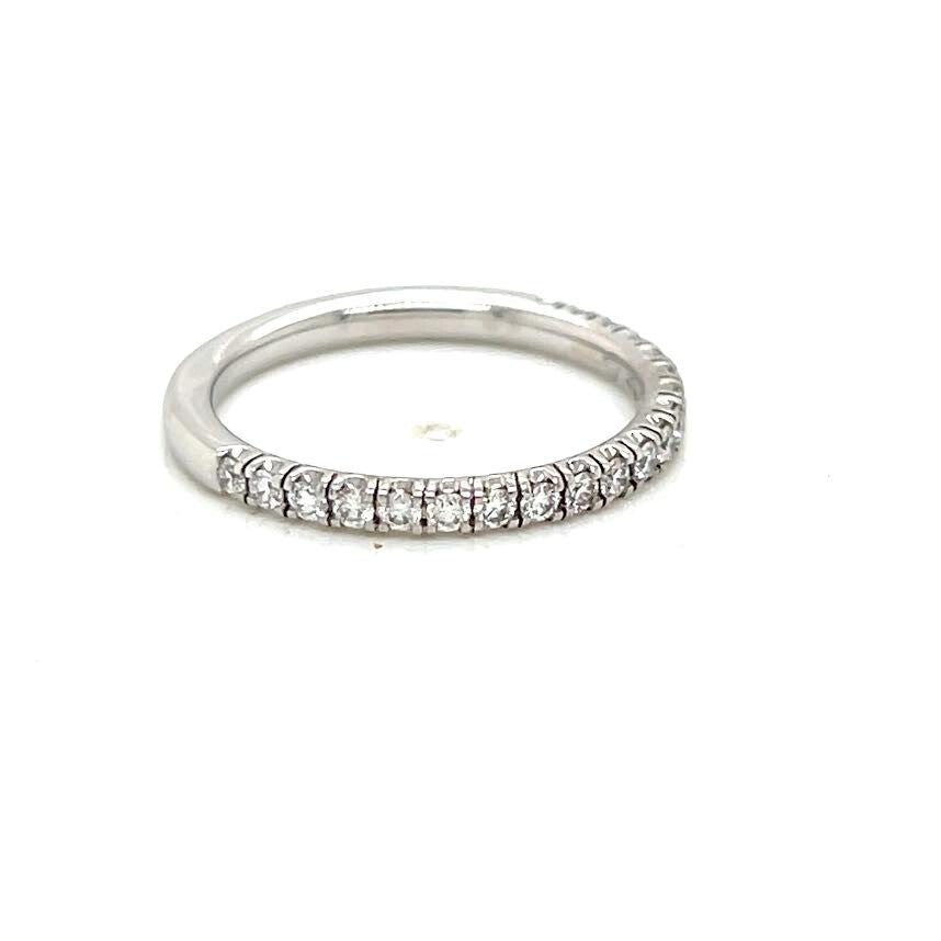 CARTIER ENTICILLE DE CARTIER WEDDING RING 2mm SEMI-PAVED PLATINUM SIZE 49 (5) — view 2