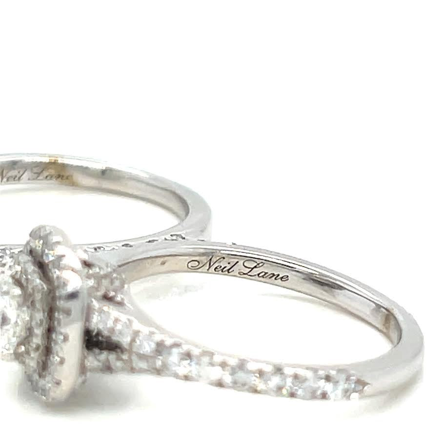 Neil Lane 2 Piece Wedding/engagement Diamond Ring Set 14K White Gold Size 5.75 (view 14)