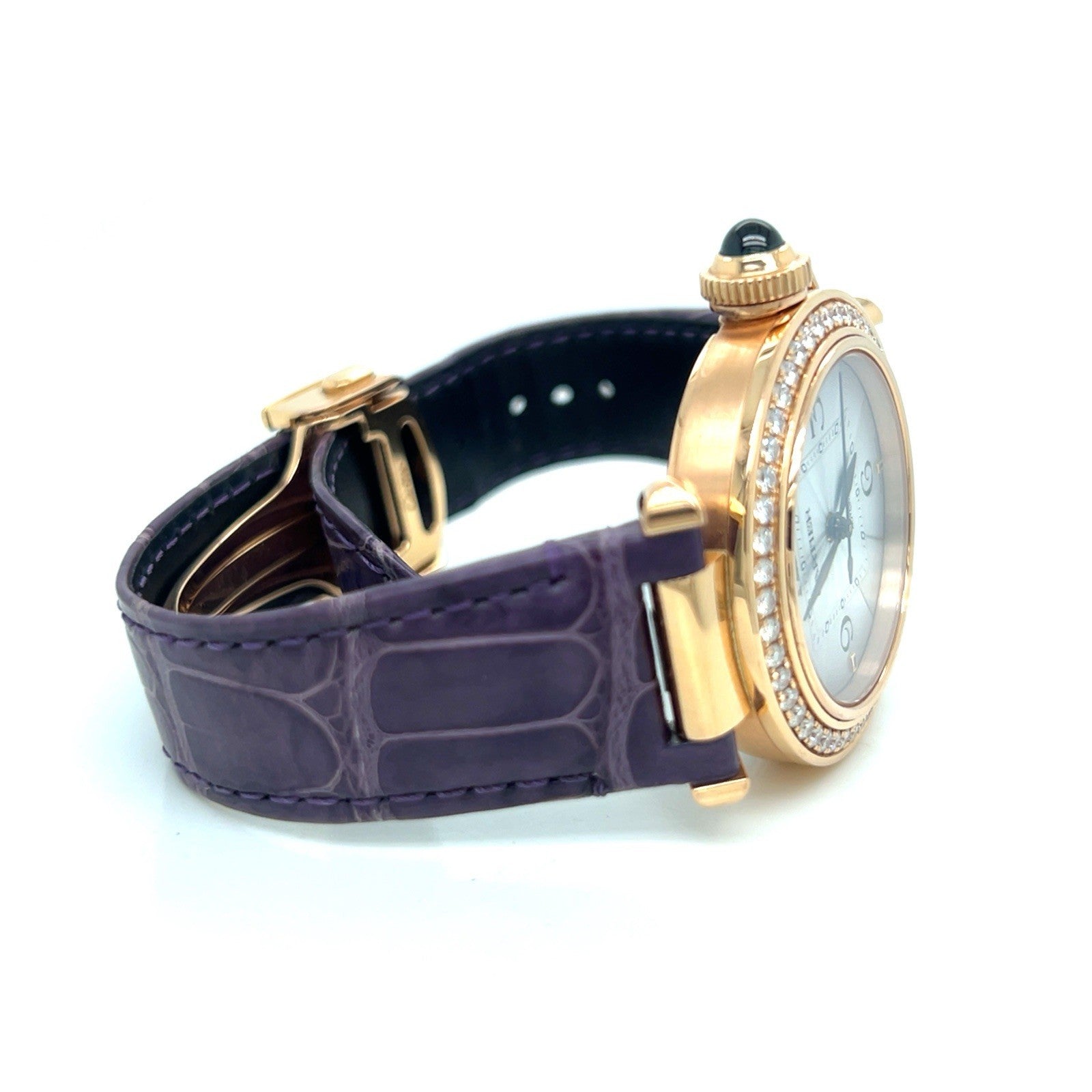 CARTIER PASHA 35MM 18K ROSE GOLD DIAMOND BEZEL WJPA0012 EXTRA STRAPS, BOX — view 4