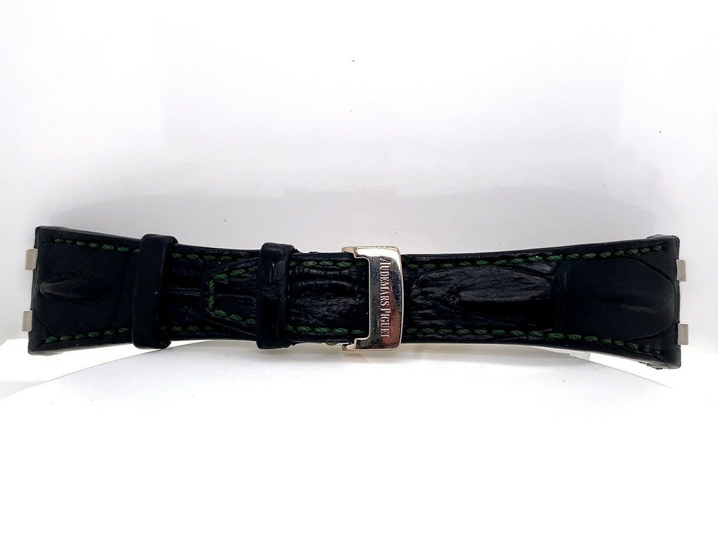 Audemars Piguet 18k White Gold and Leather Royal Oak Offshore Bracelet (view 1)