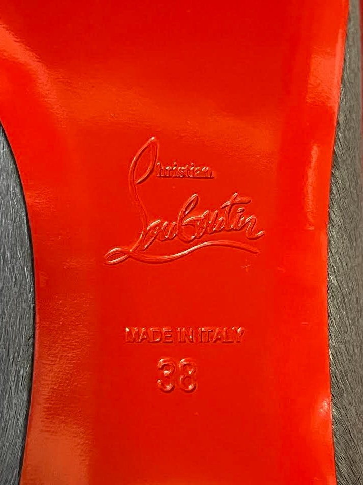 Christian Louboutin Calf Hair Spiked Malabar Hill Flat Size 38 (us 8) (view 9)