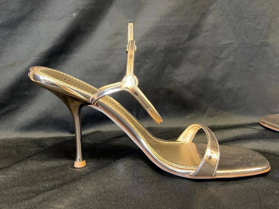 Louis Vuitton 6AM Sandal Size 41 (us 11) 1AGWZ2 Gold Metallic Leather Heels (view 9)