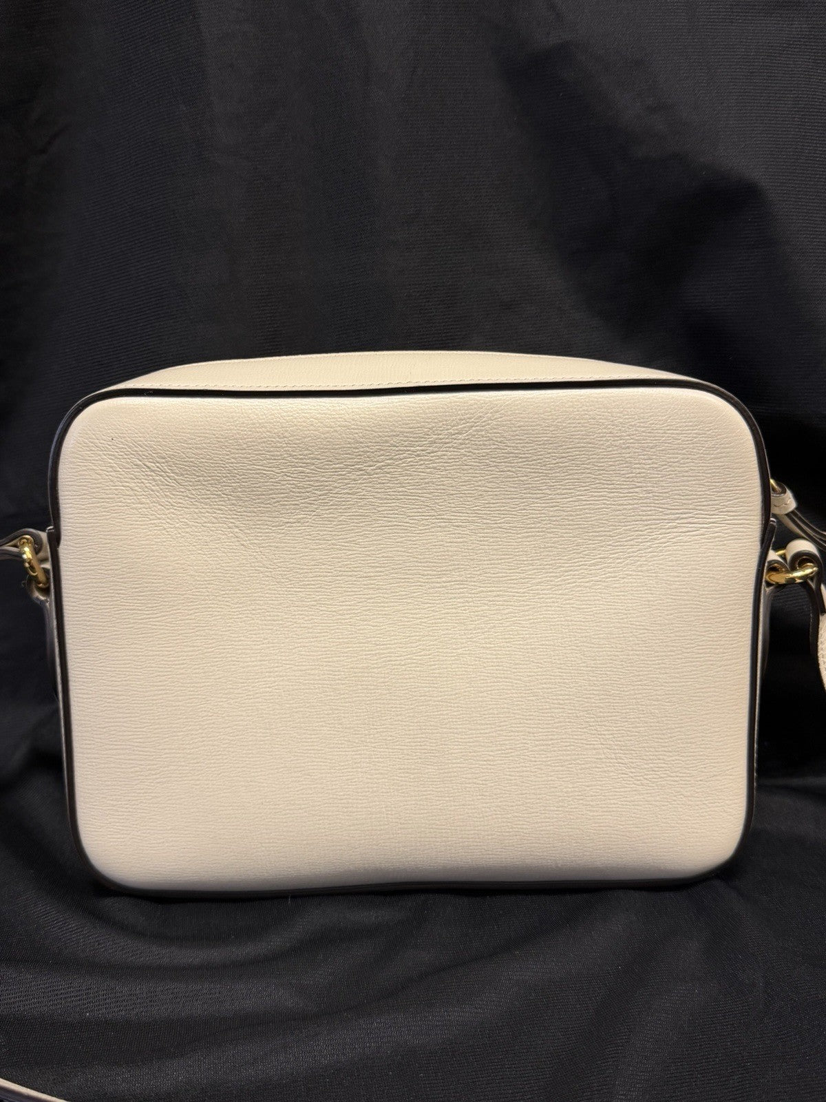 Gucci Horsebit 1955 Crossbody Bag Adjustable Strap Cream Leather, Gold Hardware — view 5