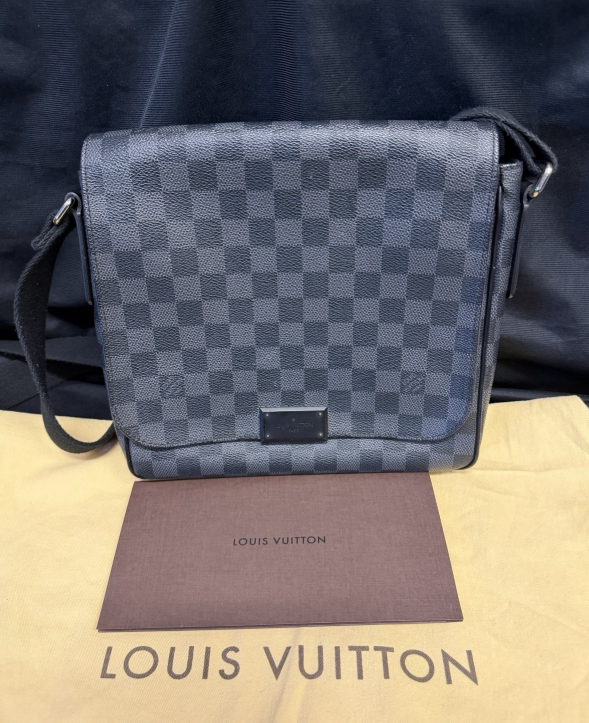 Louis Vuitton District PM Messenger Bag Damier Graphite Canvas Adjustable Strap — Certified Authentic | San Diego Jewelry Buy