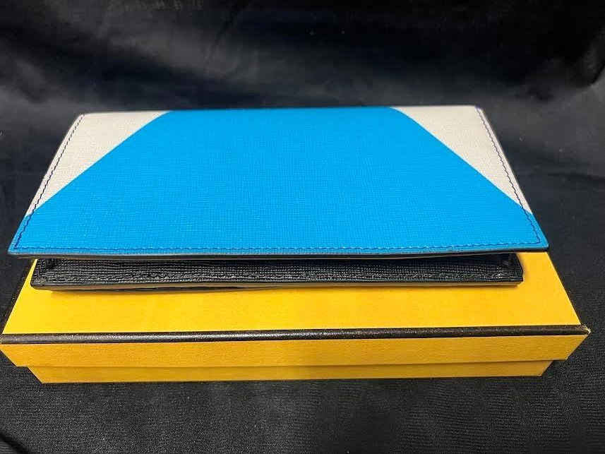 Fendi Monster Leather Wallet 7M0186 1CM F0U9N with Zip Pocket Credit Cards (view 2)