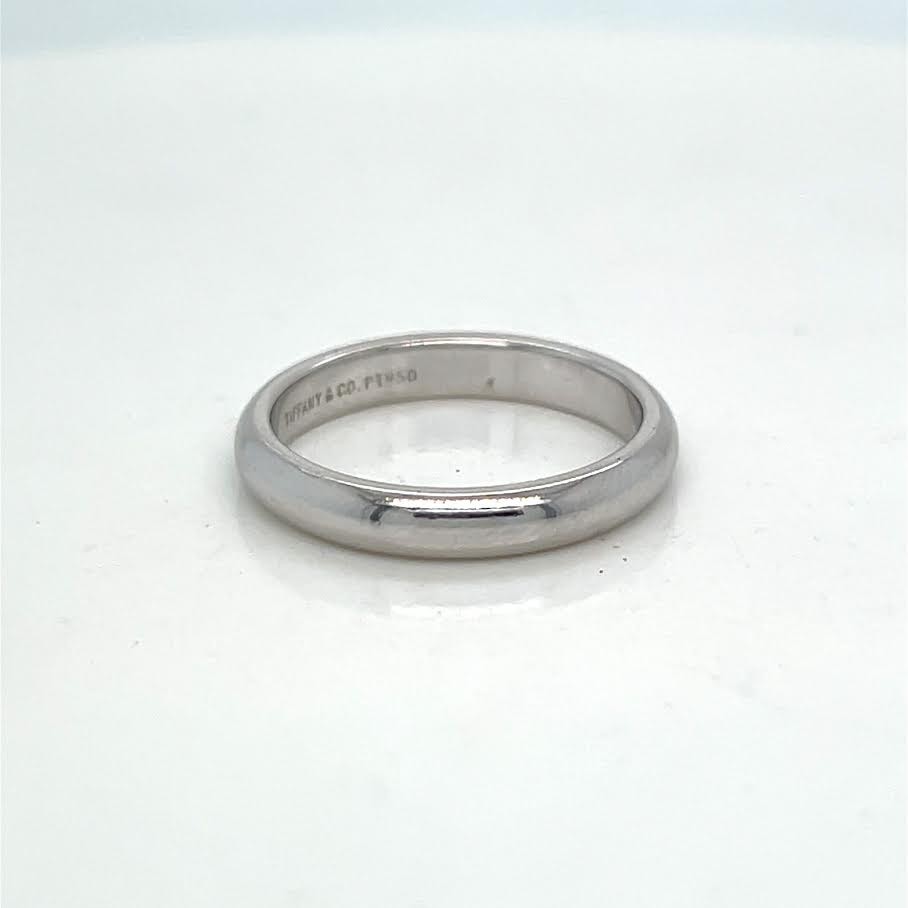 Tiffany & Co. TIFFANY & CO TIFFANY FOREVER WEDDING BAND RING PLATINUM 950 3mm SIZE 5 — view 4