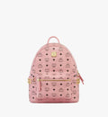 Mcm Stark Side Studs Backpack IN Visetos Small Soft Pink - Canvas/leather (view 1)