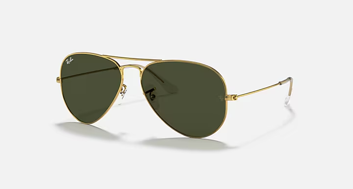 RAY-BAN SUNGLASSES AVIATOR LARGE METAL RB3025 L0205 ARISTA G-15 GREEN 135mm — Certified Authentic | San Diego Jewelry Buyers