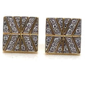 John Hardy 18k Yellow Gold Diamond Modern Chain Square Stud Earrings (view 1)